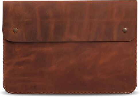 MegaGear Top Grain Leather MacBook Bag Laptop Sleeve for MacBook Pro and MacBook Air Case - 16 Inch - 15 Inch - 15.5 Inch (M4, M3, M2, M2, M1, Pro & Max) 2020 to 2024 Models in Saudi Arabia