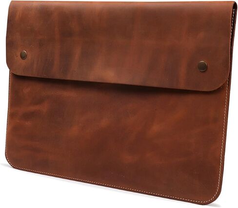 MegaGear Top Grain Leather MacBook Bag Laptop Sleeve for MacBook Pro and MacBook Air Case - 16 Inch - 15 Inch - 15.5 Inch (M4, M3, M2, M2, M1, Pro & Max) 2020 to 2024 Models in Saudi Arabia