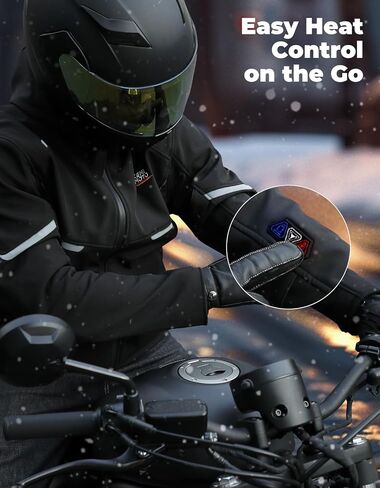 KEMIMOTO Riding Heated Jacket with Heating Time 6-12H, Heated Riding Gear for Men CE 1 Protective Armor Riding Jacket in Saudi Arabia