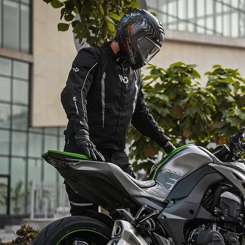 WD Emperor Men's Cordura Motorcycle Jacket (Black, X-Large), All Season, CE Approved Armor in Kuwait