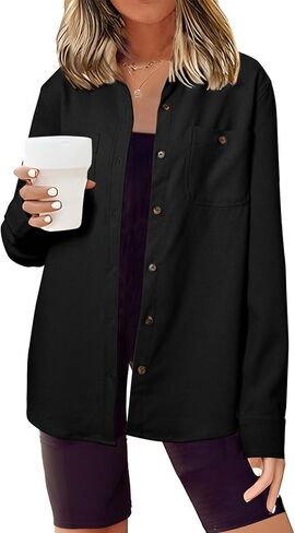 Astylish Womens Jacket Shirts Casual Long Sleeve Button Down Lightweight Fall Fashion Jackets Outfits in Saudi Arabia