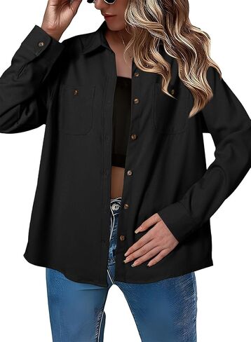 Astylish Womens Jacket Shirts Casual Long Sleeve Button Down Lightweight Fall Fashion Jackets Outfits in Saudi Arabia