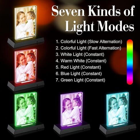 Qunclay 3 Sets Sublimation Crystal Frames LED Base,3.9 x 5.9 In,Black in Kuwait
