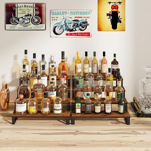 مجموعة من 2 حامل عرض خشبي من Giikin، حامل عرض من 3 طبقات، حامل منظم العطور، حامل حامل كب كيك، حامل عرض متدرج، رف عرض للمنزل والمتجر in Kuwait