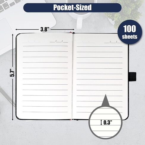2 PACK Small Notebook, Pocket Journal with Pen Holder, 3.8x5.7 Inches 200 Pages Mini Ruled Lined Journal in Saudi Arabia