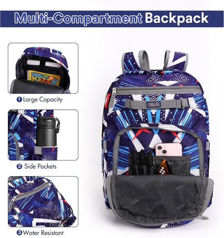 Tilami Basic Backpack with Pouch for Travel, 15 inch Laptop Bag, 2 Padded Compartment, Quick Pouch, 20L Water Resistant Bookbag for Women and Men, Cherry in Saudi Arabia