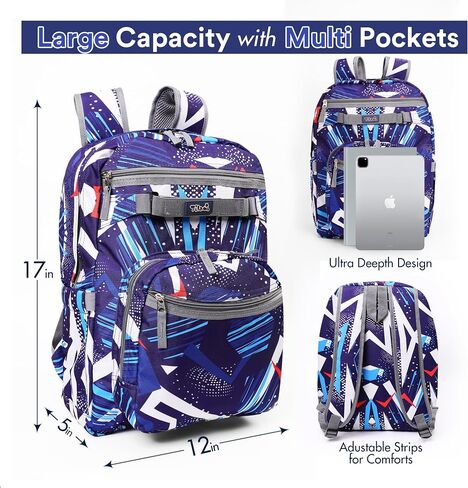 Tilami Basic Backpack with Pouch for Travel, 15 inch Laptop Bag, 2 Padded Compartment, Quick Pouch, 20L Water Resistant Bookbag for Women and Men, Cherry in Saudi Arabia