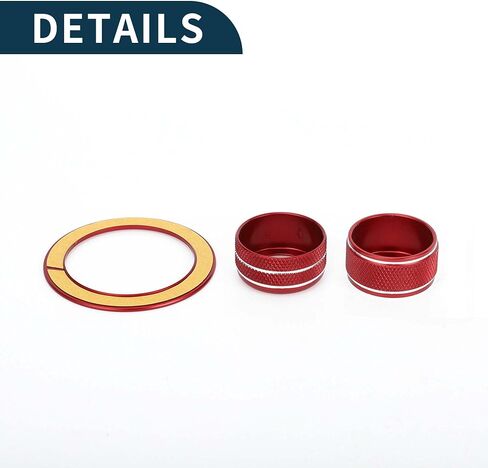 Media Volume Tune Engine Start Mirror Control Switch Knob Cover Ring for Subaru Crosstrek Impreza 2024-2025 Sturdy | Interior Decal Trim Red 4 Pcs in Kuwait