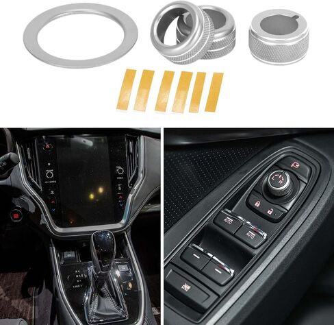 Media Volume Tune Engine Start Mirror Control Switch Knob Cover Ring for Subaru Crosstrek Impreza 2024-2025 Sturdy | Interior Decal Trim Red 4 Pcs in Kuwait