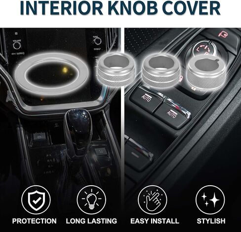 Media Volume Tune Engine Start Mirror Control Switch Knob Cover Ring for Subaru Crosstrek Impreza 2024-2025 Sturdy | Interior Decal Trim Red 4 Pcs in Kuwait