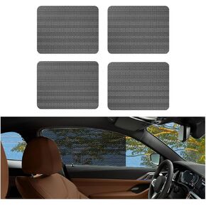 Augeny 4PCS Car Side Window Sunshade, 16.5"×15" Auto Sun Side Film Blocks Heat & UV Ray, Washable Reuseable Vehicle Window Static Cling Sun Shade Sticker, Universal Car Accessories