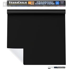 VersaChalk Chalkboard Premium Vinyl I Non Porous Contact Paper I Chalkboard W/Marker I 18X96 inches