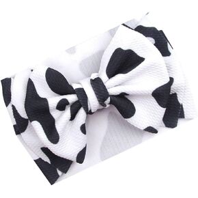 BBTDIN Baby Cow Stria Hair Band with Bowknot (A2-Hair Band, Fabric, 2.75*7.84 Inch, for 3-12 Month Old Infant Baby Boy,Toddle Little Girls, Hair Styling, Securing Hair, Unisex-Babies, 1 Count) in Saudi Arabia