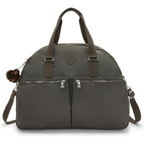 Kipling Women's Eugina Satchel, Handmade, Removable Shoulder Strap, Outer Pockets, Nylon Duffle Bag