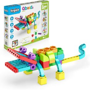 Engino QBOIDZ Elephant Explorer Building Blocks Toy for Ages 4+, Includes 10 Bonus Models
