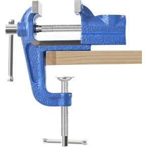 UPG 5-Inch Terminal Location Bench Vise with Ductile Iron Bench Vise 360° Multi-Purpose Bench Vice with Anvil, Clamp force 8800lbs, Red