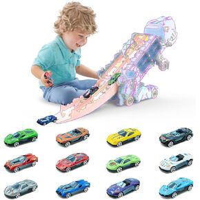 12 Pack Toy Cars for Kids Toddlers - Mini Diecast Metal Race Car Toys for Kids Ages 3-5 4-8(Colors May Vary)