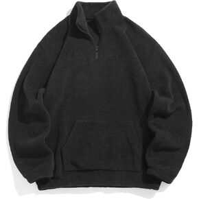 ZAFUL Men's Sweatshirt Oversized Ethnic Aztec Half Zip Up Turn Down Collar Pullover Tops Casual Outerwear for Fall Winter
