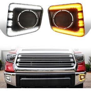 Led Fog Lights Drl Fit for 2014-2021 toyota Tundra Daytime Running Lights Turn Signal Fog Lights lamps assembly