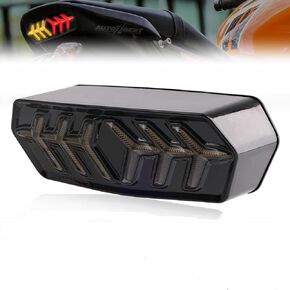 ZYTC Motorcycle Tail Light Integrated Running Brake Lights Turn Signal Lamp Smoke Lens Compatible with Hon-da Grom MSX125 CBR650 CTX700 CTX700N