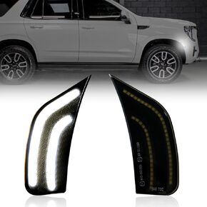 مصابيح علامة جانبية متوافقة مع Yukon/Yukon Denali/Yukon XL/Tahoe/Escalade/Suburban/Escalade ESV 2021 2022 2023 2024 عدسة بيضاء مدخنة in Kuwait