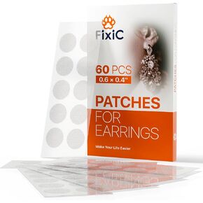 Fixic Earring Backs for Droopy Ears - 60 PCS, Clear - Hypoallergenic Earring Lifters Backs - Soft Earring Backs for Heavy Earring - Breathable Earring Lifters for Droopy Ears - Make Your Life Easier!