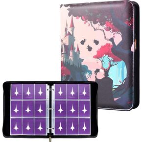 Trading Card Binder, 9 Pocket Sleeves Compatible with 900 Lorcana Cards, fits for MTG TCG Storage Display Collection