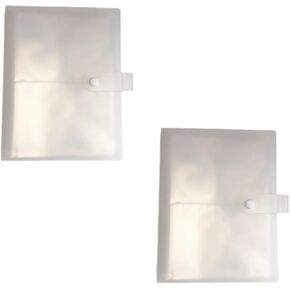 2 Pcs 3x5 Index Cards Clear Plastic Holder, Flash Cards Organizer Pouches Book Binder for School Office( 40 Page Hold 160 Cards )