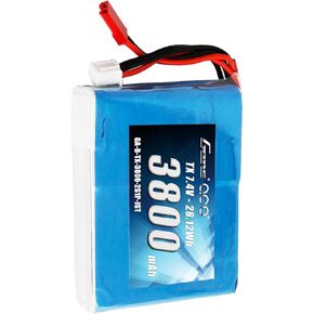 Gens ace 3800mAh 7.4V 2S1P TX Lipo Battery Pack with JST-SYP Plug for The QX7