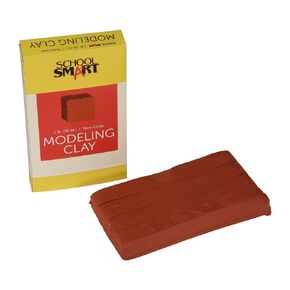 School Smart Modeling Clay, Terra Cotta, 1 Pound