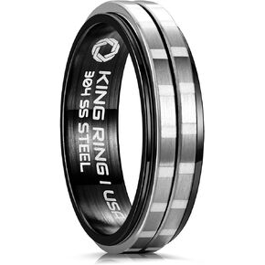 King Ring 6mm Slim Spinner Rings – Ultra Polished Fidget Rings for Men & Women – Designed in USA