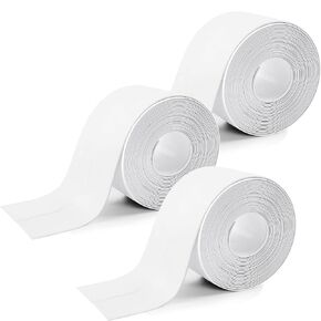 3 Rolls 1.5 Inch Caulk Tape Black Toilet Caulking Strip Self Adhesive Caulk Strip Bathroom Caulk Tape Sealing Strip Bathtub Tape Peel and Stick Caulk Strip, 10.5 Feet Each Roll