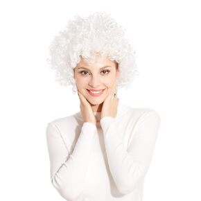 HOTER® Curly Afro Wig for Black Women Short Loose Synthetic Wigs Costume Clown Assorted Color kinky Wigs Soft Hair for Women and Children