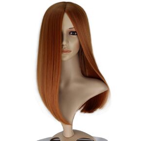 Missuhair Long Straight Brown Wig - Girl’s Middle Part Cosplay Costume Full Wig Halloween Hair