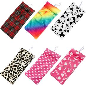 SOTOGO 6 Pieces Doll Sleeping Bags for 11.5 Inch Girl Boy Doll Good Night Playset Include 6 Pieces Colorful Handmade Doll Sleeping Bags