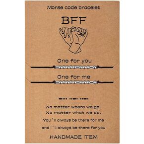 Big Sis Lil Sis/Big Brother Lil Brother Family Morse Code Bracelets 2-3pcs Sterling Silver Pinky Promise Matching Bracelets Set Mom And Son/Daughter BFF Friendship Family Relationship Inspirational Jewelry