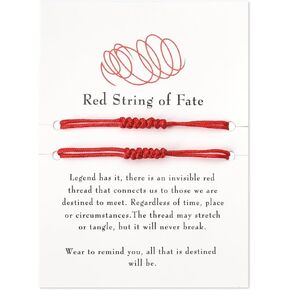 أساور حبل متطابقة للأزواج، سوار بسلسلة حمراء، هدايا علاقة لمسافات طويلة لصديقها وصديقتها، هدايا عيد الميلاد للزوج من هدايا عيد ميلاد الزوجة لها ولها in Kuwait