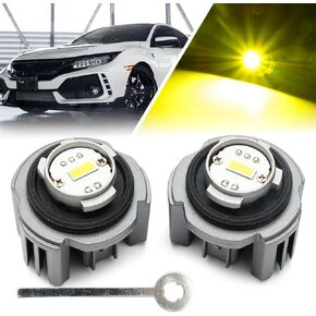 L1B TF1 LED Front Fog Light Bulbs for 2021+ Honda Civic Accord CR-V Ridgeline Passport Acu'ra Integra Super Bright 3200K Amber Yellow 4500LM Canbus Plug and Play Led Fog Driving Lamp Bulb 2Pcs
