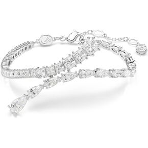 SWAROVSKI Matrix Bracelet, Mixed Cuts, Clear, Rhodium Finished