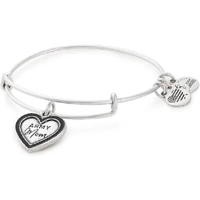 Alex and Ani Women's Army Mom Bangle Bracelet, Rafaelian Silver