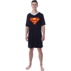 DC Comics Mens' Superman Character Icon Nightgown Sleep Pajama Shirt
