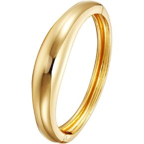 YBMYCM Wide Cuff Chunky Gold Bracelets for Women Hinged Open Cuff Bangles Wrist Cuff Bracelets for Women as Gifts