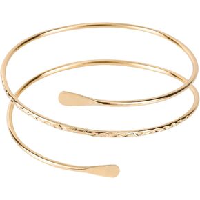 Arm Cuff Jewelry for Women, Layering Gold Arm Cuff Adjustable Arm Bracelet Upper Arm Minimalist Arm Bangle Armband Jewelry Armlet Accessories for Women