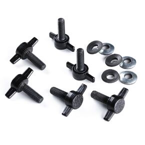 Xprite 6 Tee Knobs Set Hard Top Quick Removal Change Kit For 2007-2018 Jeep Wrangler Sport Sahara Rubicon Freedom (Replace Torx Bolts)