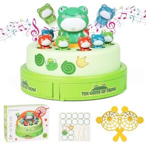 Frog or Duck Game Bounce and Catch Toys,Duck and Friends Fishing Game & Frog Pop Up Toys,Birthday Party Gifts, Toddler Board Game,Preschool Learning Toys for Toddlers 3,4,5,6,7,8 Years Old