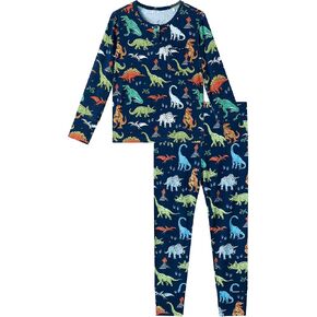 Bamboo Viscose Boys' Pajama Sets Toddler and Little Kid Long Sleeve Boys' Sleepwear