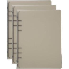 PATIKIL A6 Binder Cover, 3 Pcs PP 6 Ring Loose Leaf Binder Protector Round Ring Binder Cover Refillable Notebook Thickened Frosted Binder for Meeting Notebook Folder, Transparent