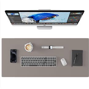 Extra Large Mouse Pad, PU Leather Desk Mat for Keyboard and Mouse, Premium Office Accessories Mousepad for Desktop PC Computer and Laptop Supplies, Ideal, Non-Slip, Waterproof