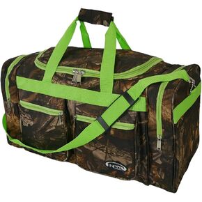"E-Z Roll" 25 Inch Tree Camouflage Duffle Bag/Outdoor/Sports/Gym/Travel Bag in 5 Colors (Black Trim)