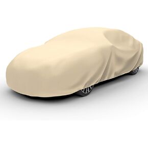 Budge A-4 Tan 19 feet Protector IV, 4 Layer Reliable Weather Protection, Waterproof, Dustproof, UV Treated Cover Fits Cars up to 228"
